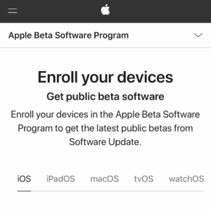 iOS Public Beta Enroll